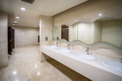 Finished Bathroom with Elegant Fixtures